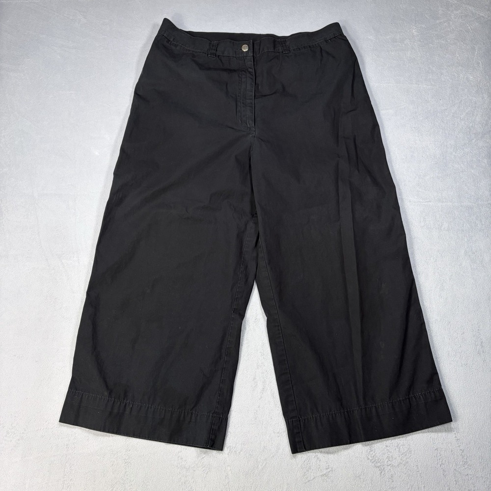 Lauren Ralph Lauren‎ capri Pants Womens Size 12 Black Cotton High Rise.